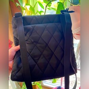 New Vera Bradley Ultralight Hipster Black Crossbody Bag with Zipper & Pockets